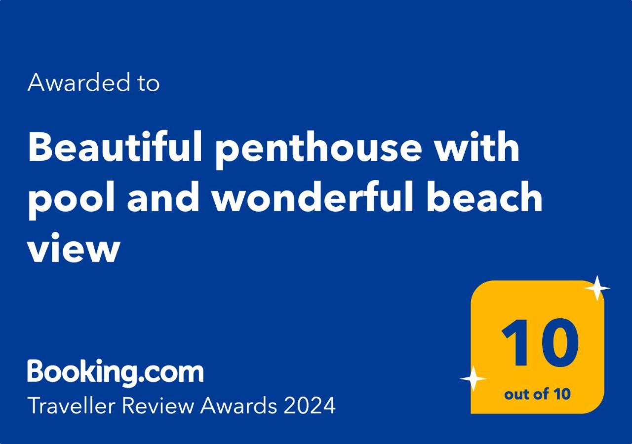 Beautiful Penthouse With Pool And Wonderful Beach View أوليفا المظهر الخارجي الصورة
